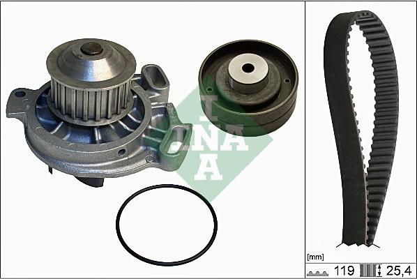 INA 530 0152 30 - Водяной насос + комплект зубчатого ремня ГРМ unicars.by