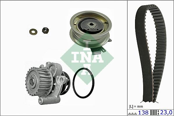 INA 530 0171 30 - Водяной насос + комплект зубчатого ремня ГРМ unicars.by