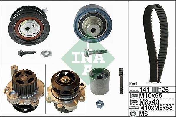 INA 530 0361 31 - Водяной насос + комплект зубчатого ремня ГРМ unicars.by