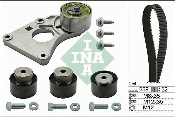 INA 530 0259 10 - Комплект зубчатого ремня ГРМ unicars.by