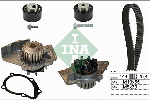 INA 530 0235 30 - Водяной насос + комплект зубчатого ремня ГРМ unicars.by