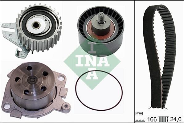 INA 530 0226 30 - Водяной насос + комплект зубчатого ремня ГРМ unicars.by