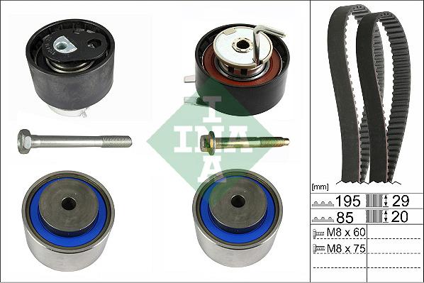 INA 530 0764 10 - Комплект зубчатого ремня ГРМ unicars.by