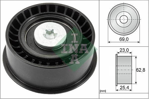 INA 532 0033 10 - Направляющий ролик, зубчатый ремень ГРМ unicars.by