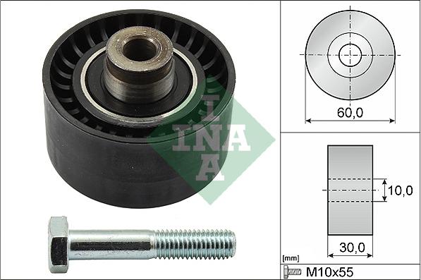 INA 532 0020 10 - Направляющий ролик, зубчатый ремень ГРМ unicars.by