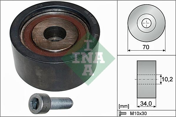 INA 532 0189 10 - Направляющий ролик, зубчатый ремень ГРМ unicars.by