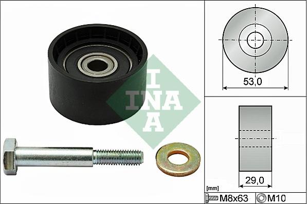 INA 532 0287 10 - Направляющий ролик, зубчатый ремень ГРМ unicars.by