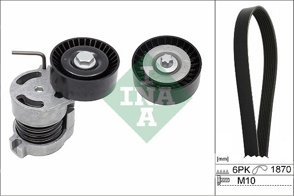 INA 529 0044 10 - Поликлиновый ременный комплект unicars.by