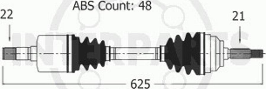 InterParts CT816117A - Приводной вал unicars.by