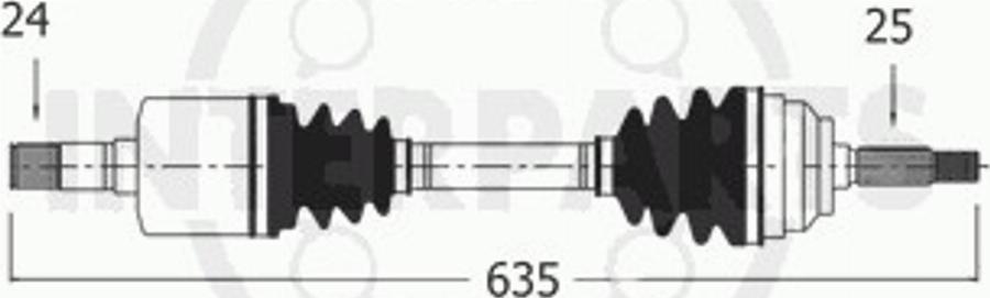 InterParts PG-8-33-106 - Приводной вал unicars.by