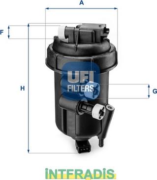 INTFRADIS 101063 - Корпус, фильтр очистки топлива unicars.by