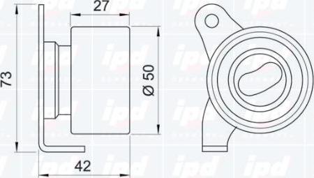 IPD 14-0805 - Натяжной ролик, зубчатый ремень ГРМ unicars.by