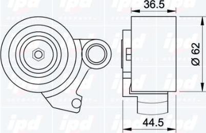 IPD 14-0818 - Натяжной ролик, зубчатый ремень ГРМ unicars.by