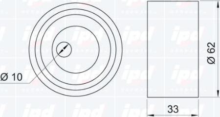 IPD 14-0397 - Натяжной ролик, зубчатый ремень ГРМ unicars.by