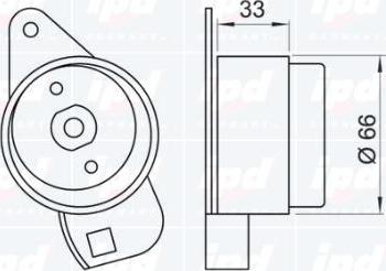 IPD 14-0332 - Натяжной ролик, зубчатый ремень ГРМ unicars.by