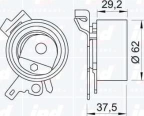 IPD 14-0229 - Натяжной ролик, зубчатый ремень ГРМ unicars.by