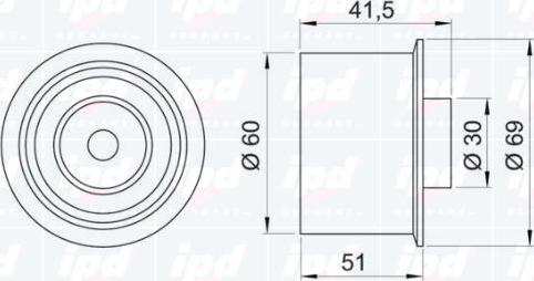 IPD 15-0981 - Направляющий ролик, зубчатый ремень ГРМ unicars.by