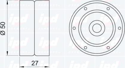 IPD 15-0806 - Направляющий ролик, зубчатый ремень ГРМ unicars.by