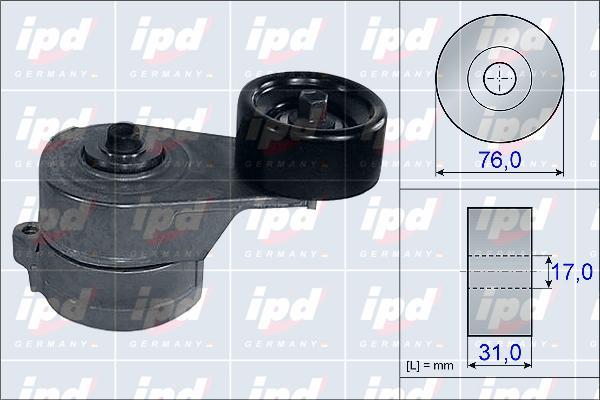 IPD 15-3998 - Натяжитель, поликлиновый ремень unicars.by