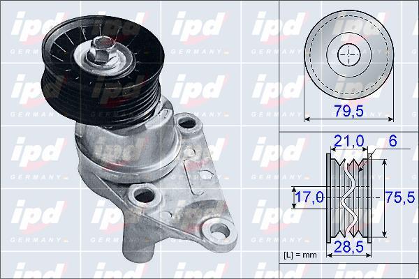 IPD 15-3951 - Натяжитель, поликлиновый ремень unicars.by