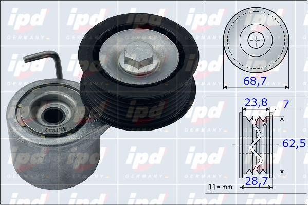 IPD 15-3960 - Натяжитель, поликлиновый ремень unicars.by