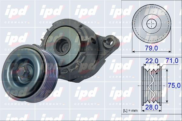 IPD 15-3962 - Натяжитель, поликлиновый ремень unicars.by