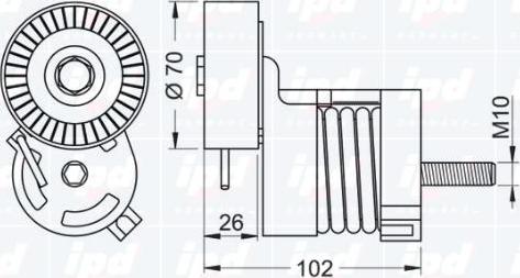 IPD 15-3455 - Натяжитель, поликлиновый ремень unicars.by