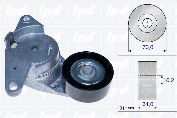 IPD 15-3842 - Натяжитель, поликлиновый ремень unicars.by