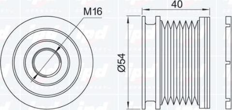 IPD 12-1036 - Шкив генератора, муфта unicars.by