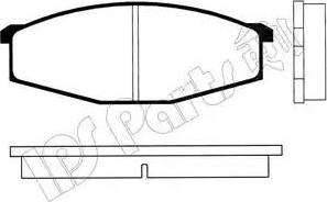 IPS Parts IBD-1134 - Тормозные колодки, дисковые, комплект unicars.by