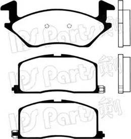 IPS Parts IBD-1284 - Тормозные колодки, дисковые, комплект unicars.by