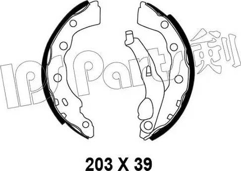 IPS Parts IBL-4500 - Тормозные башмаки, барабанные unicars.by