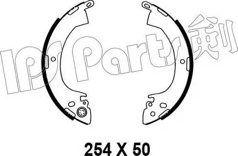 IPS Parts IBL-4501 - Тормозные башмаки, барабанные unicars.by