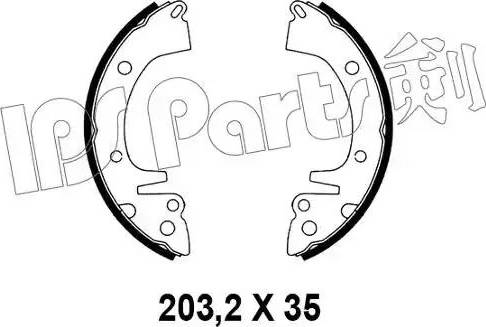 IPS Parts IBL-4512 - Тормозные башмаки, барабанные unicars.by