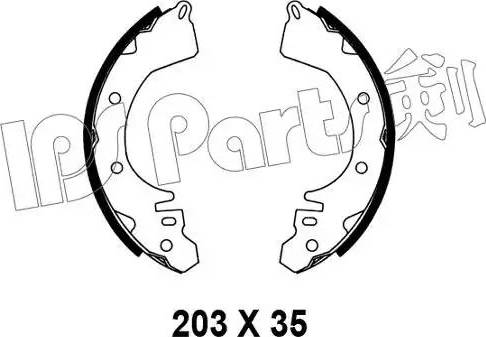 IPS Parts IBL-4527 - Тормозные башмаки, барабанные unicars.by