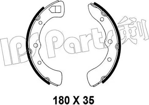 IPS Parts IBL-4604 - Тормозные башмаки, барабанные unicars.by