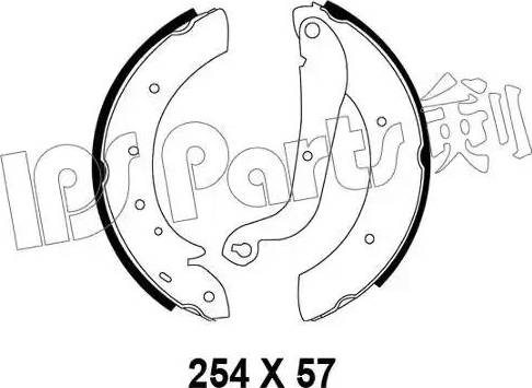 IPS Parts IBL-4195 - Тормозные башмаки, барабанные unicars.by