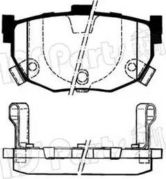 IPS Parts IBR-1595 - Тормозные колодки, дисковые, комплект unicars.by