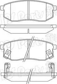 IPS Parts IBR-1H05 - Тормозные колодки, дисковые, комплект unicars.by