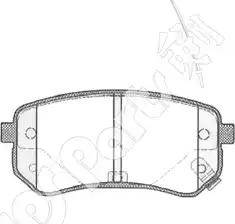 IPS Parts IBR-1K05 - Тормозные колодки, дисковые, комплект unicars.by