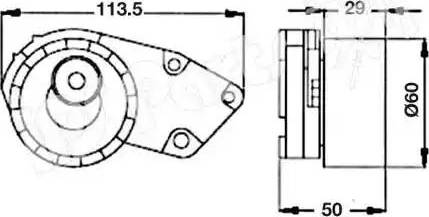 IPS Parts ITB-6W00 - Натяжитель, ремень ГРМ unicars.by