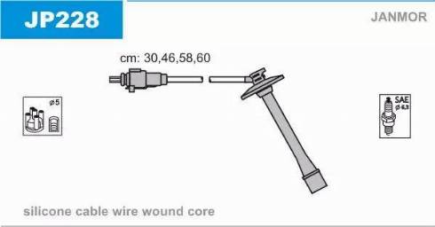 Janmor JP228 - Комплект проводов зажигания unicars.by