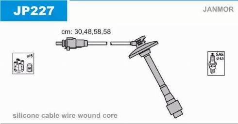 Janmor JP227 - Комплект проводов зажигания unicars.by