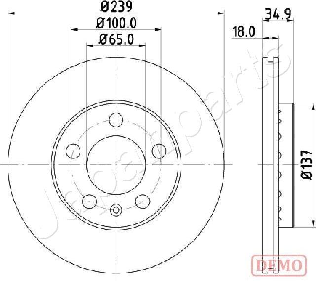 Japanparts DI-0945C - Тормозной диск unicars.by