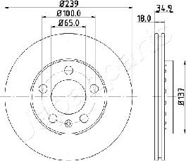 Japanparts DI-0945 - Тормозной диск unicars.by