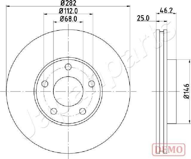 Japanparts DI-0955C - Тормозной диск unicars.by