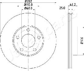 Japanparts DI-0955 - Тормозной диск unicars.by