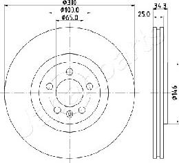 Japanparts DI-0900 - Тормозной диск unicars.by