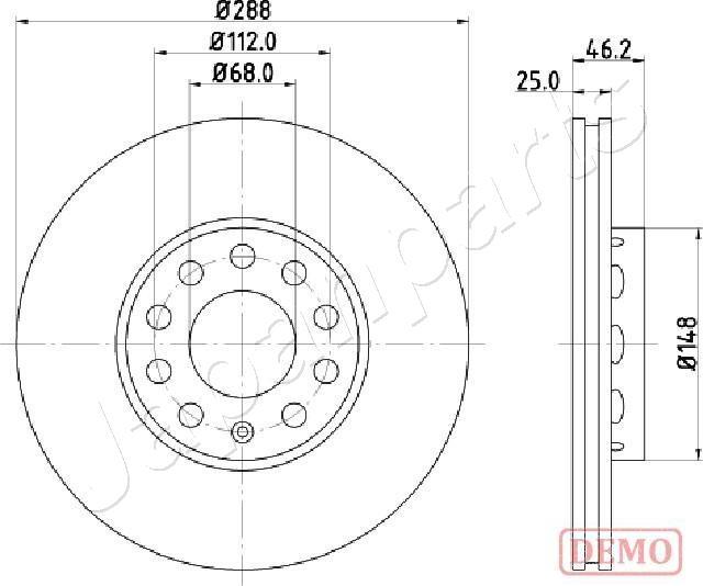 Japanparts DI-0910C - Тормозной диск unicars.by