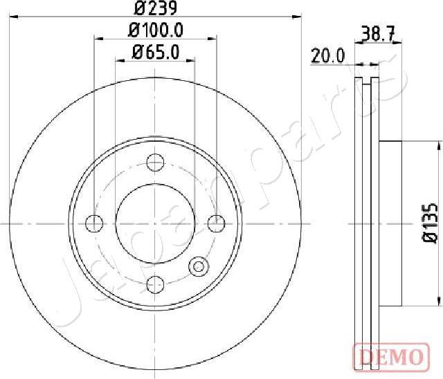 Japanparts DI-0939C - Тормозной диск unicars.by